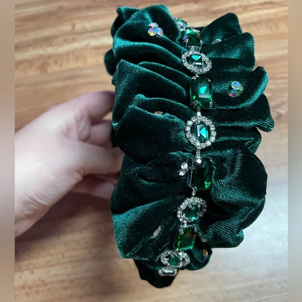 Dark Purple Ruffle Embellished Headband